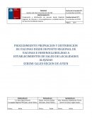 PROCEDIMIENTO PREPRACION Y DISTRIBUCION DE VACUNAS DESDE DEPOSITO REGIONAL DE VACUNAS E INMUNOGLOBULINAS A ESTABLECIMIENTOS DE SALUD DE LOCALIDADES ALEJADAS