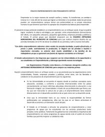 ENSAYO EMPRENDIMIENTO CON PENSAMIENTO CRÍTICO. Página 1