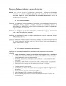 Normas, faltas, medidas y procedimientos