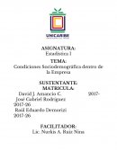 Condiciones Sociodemográfica dentro de la Empresa
