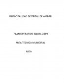 Plan operativo de agua y saneamiento rural del distrito de ambar