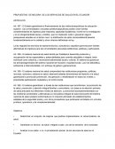 PROPUESTAS DE MEJORA DE LOS SERVICIOS DE SALUD EN EL ECUADOR