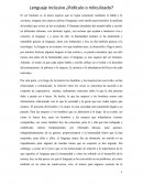 Lenguaje inclusivo ¿Ridiculo o ridiculizado?