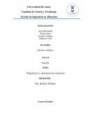 Preparación y valoración de soluciones