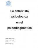 La entrevista psicológica en el psicodiagnóstico