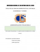 SITUACION FINANCIERA Y CLASIFICACION DE RIESGO DE LA CMAC CUSCO
