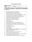 Test de evaluación de estres