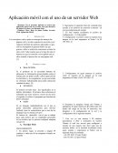 Aplicación móvil con el uso de un servidor Web