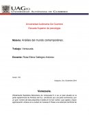 Análisis del mundo contemporáneo. Venezuela
