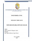 TIPO DE EXPLORACIÓN DE SUELOS