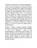 El valor de la legalidad y El estado de derecho