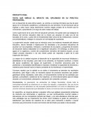 EL IMPACTO DEL DIPLOMADO EN SU PRÁCTICA PROFESIONAL