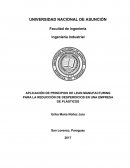 APLICACIÓN DE PRINCIPIOS DE LEAN MANUFACTURING PARA LA REDUCCIÓN DE DESPERDICIOS EN UNA EMPRESA DE PLÁSTICOS