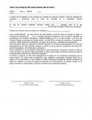 CARTA DE AUTORIZACIÓN PARA PROMOCION EN VENTA