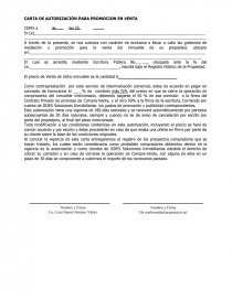 CARTA DE AUTORIZACIÓN PARA PROMOCION EN VENTA - Documentos de Investigación  - porro33