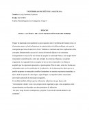 LA LÓGICA DE LA INVESTIGACIÓN DE KARL POPPER