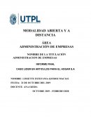 Caso 1 LIDER DE ARTICULOS DEL HOGAR