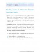Actividad: Fuentes de información del sector financiero en España