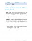 Actividad: Fuentes de información del sector financiero en España