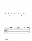 Procedimientos de Ventas, Ingreso, Almacenamiento y despacho de Mercadería
