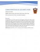 Caracteristicas de los seres vivos