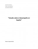 Econometria. “Estudio sobre el desempeño en España”