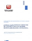 DEFECTOS EN LA CONSTRUCCION
