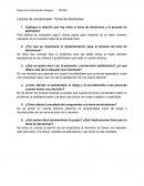 Lectura de comprensión. Toma de decisiones