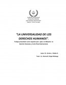 LA UNIVERSALIDAD DE LOS DERECHOS HUMANOS