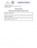 ENSAYO CRITICO. DROGAS EN LOS JÓVENES Y NIÑOS EN CHILE