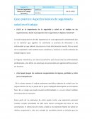 Aspectos básicos de seguridad y salud en el trabajo