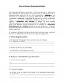 Acta de Entrega - Recepción de Puesto