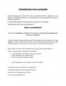 Constitución de la sociedad