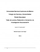 Taller de Lectura, Redacción e Iniciación a la Investigación Documental III Opinión “El Gesticulador"