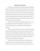 Filosofía de la Educación