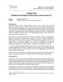 Análisis de Variables Financieras de Cencosud S.A