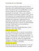 Funciones De La Publicidad