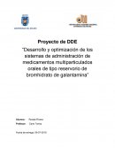 “Desarrollo y optimización de los sistemas de administración de medicamentos multiparticulados orales de tipo reservorio de bromhidrato de galantamina”