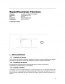 ESPECIFICACIONES TECNICAS. PLANO DE ACCESO