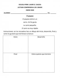 Lecturas comprensivas. Página 1
