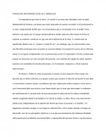 TOMAS DE DECISIONES ÉTICAS Y MORALES. Página 1