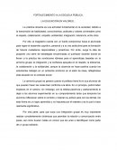 FORTALECIMIENTO A LA ESCUELA PÚBLICA. LA EDUCACIÓN EN VALORES...