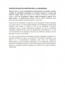 APORTES DE NUESTRA INVESTIGACIÓN A LA UNIVERSIDAD