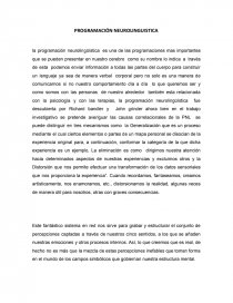 Programacion neurolinguistica. Página 1