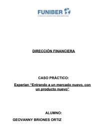 CASO PRÁCTICO: Experian “Entrando a un mercado nuevo, con un producto nuevo”. Página 1