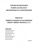 PROYECTO: ROBOTO AYUDANTE DE LAS PERSONAS CIEGAS Y DEBILES VISUALES