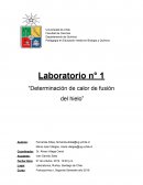 Determinación del calor de fusión del hielo