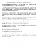 DISCUSIÓN SOBRE ENFOQUES DE LA EPIDEMIOLOGIA