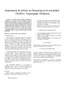 Importancia de utilizar un Streaming en la actualidad (Netflix)