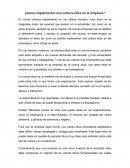 ¿Como implementar una cultura ética en la empresa?